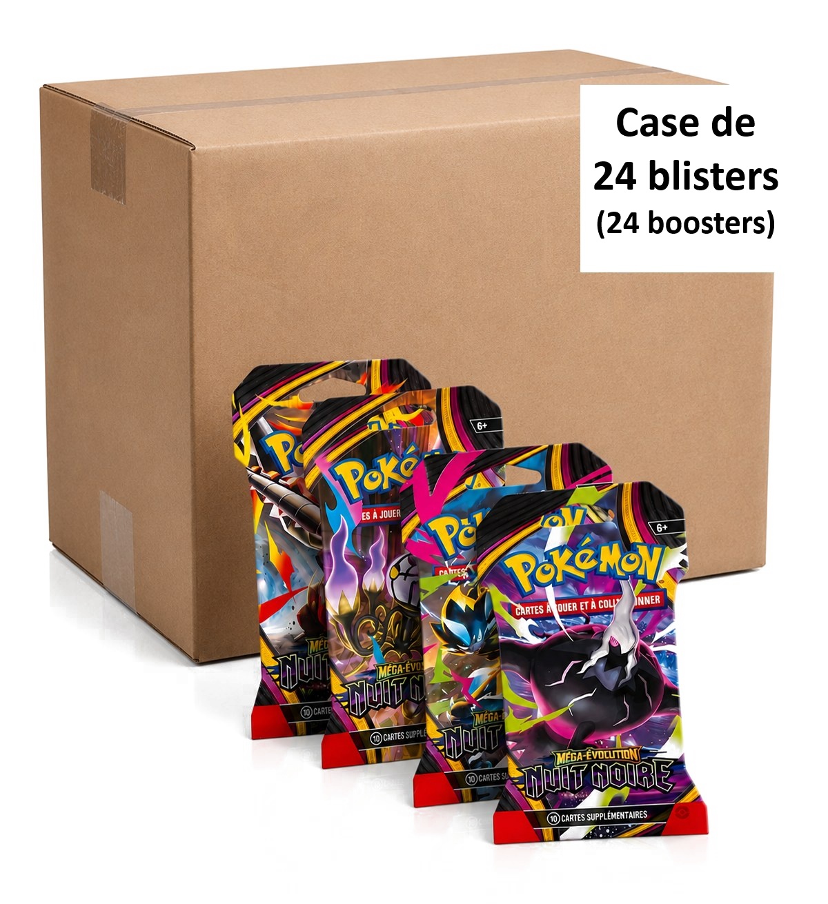 Case scellée : 24x Blisters - Méga-Évolution ME 05 - Nuit Noire