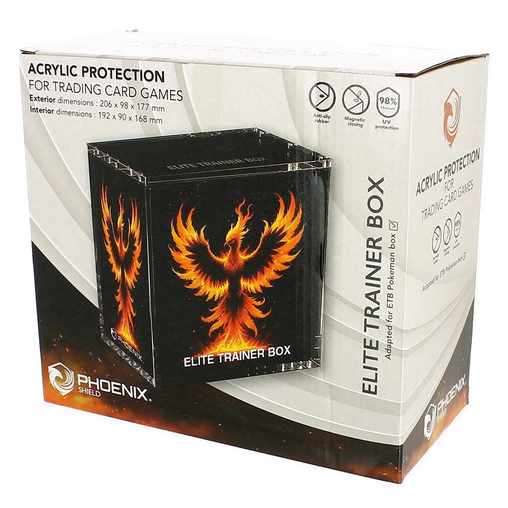 Boîte de Protection Acrylique - Phoenix Shield - Elite Trainer Box Pokémon