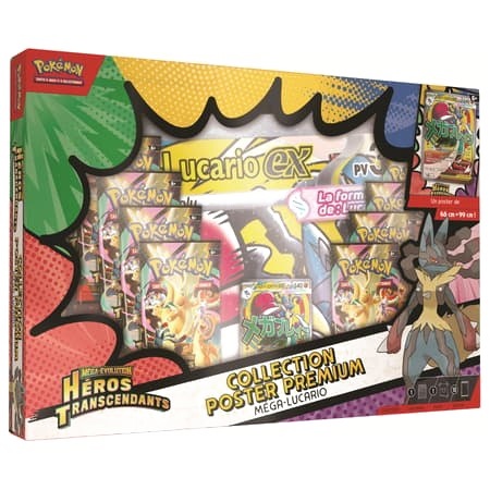 Coffret Collection Poster Premium Méga-Lucario-ex Héros Transcendants ME02.5