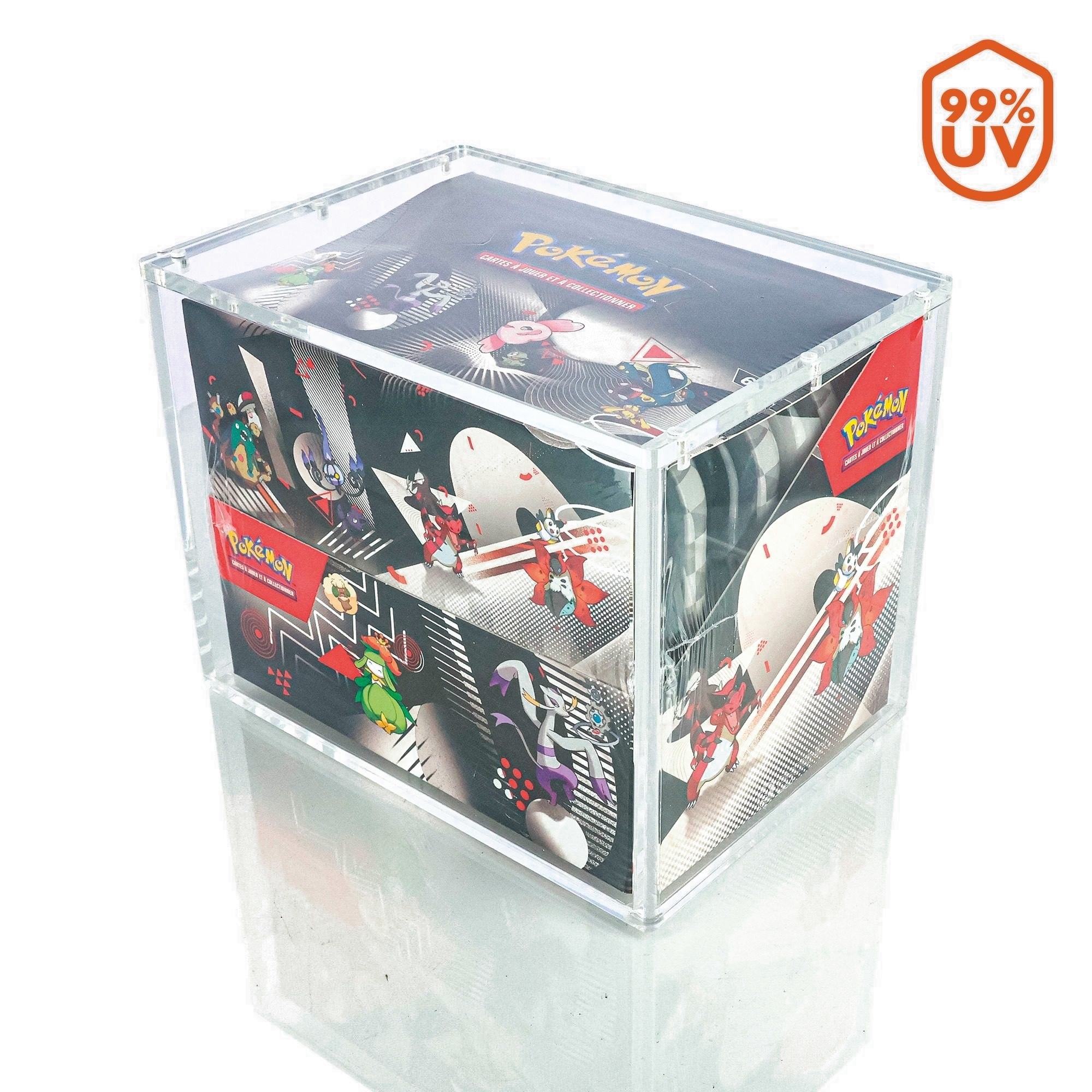 Boîtier acrylique Phoenix Shield – Display Pokémon 8 Mini Tin - UV 99%